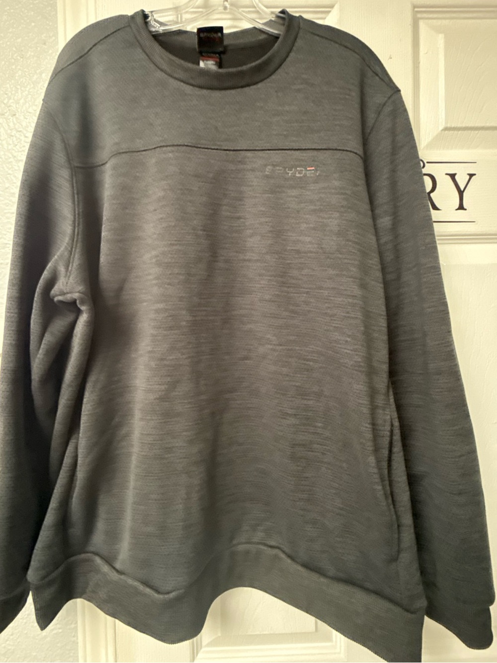 Spyder Men's Crewneck Sweater - Charcoal Gray